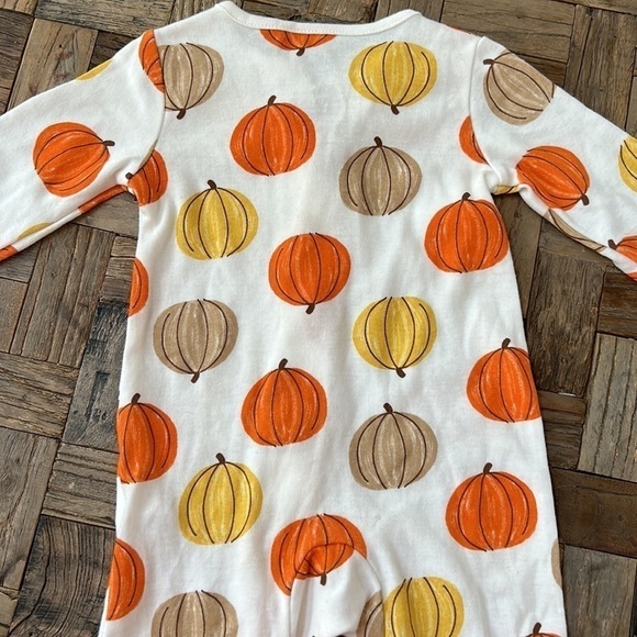 Carters Pumpkin Infant Footed Pajama’s - Picture 8 of 9